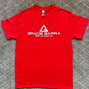 GRACIE BARRA JIU-JITSU Red Short Sleeve M size Adult T-Shirt